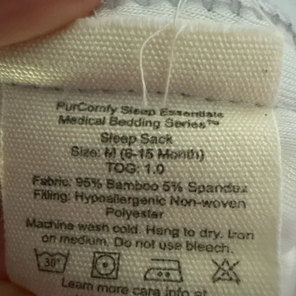 Bamboo Sleep Sack for Babies - Light Gray, 6–15 Months - Picture 8 of 8